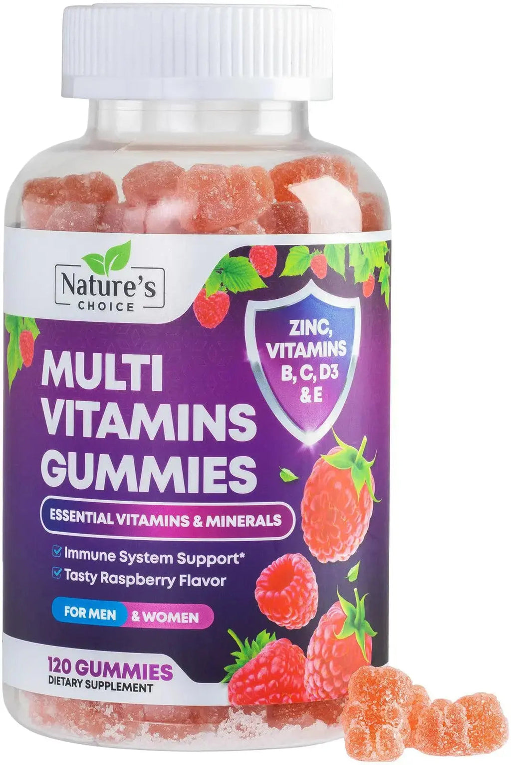Multivitamin Gummies for Adults - Complete Adult Multivitamins Gummy with Essential Vitamins A, C, D, E, & High Potency B12 for Women & Men Nature's Choice Au supplements