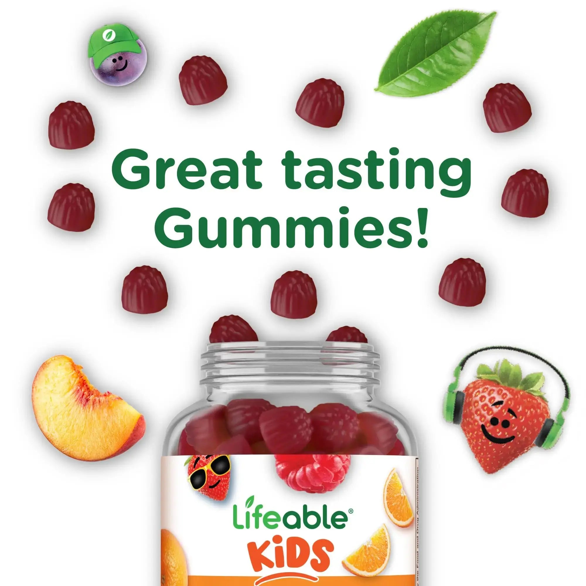 Lifeable Kids Multivitamin Gummies | Great Tasting Multivitamin for Kids | with Vitamins A, C, D, E, B6, B12, Zinc, Biotin Lifeable Au supplements