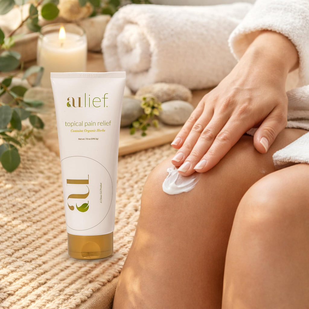 Aulief Gold Natural Pain Relief Cream – Organic Herbal Lotion for Arthritis, Joint Pain & Sore Muscles, Neck, Knee & Back Aches, Premium Organic Natural Pain Reliever, 3.2 Oz Tube Aulief Au supplements