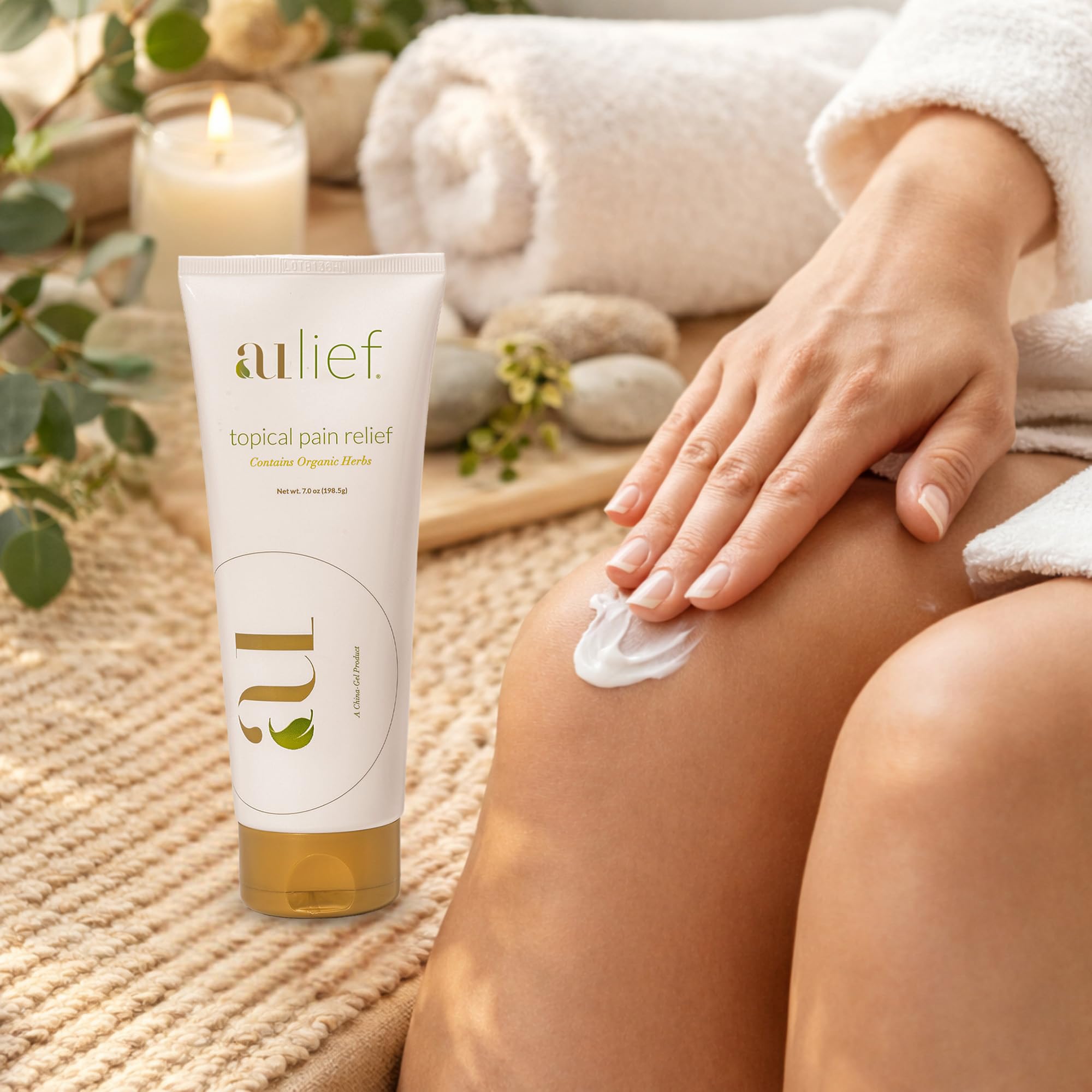 Aulief Gold Natural Pain Relief Cream – Organic Herbal Lotion for Arthritis, Joint Pain & Sore Muscles, Neck, Knee & Back Aches, Premium Organic Natural Pain Reliever, 3.2 Oz Tube Aulief Au supplements