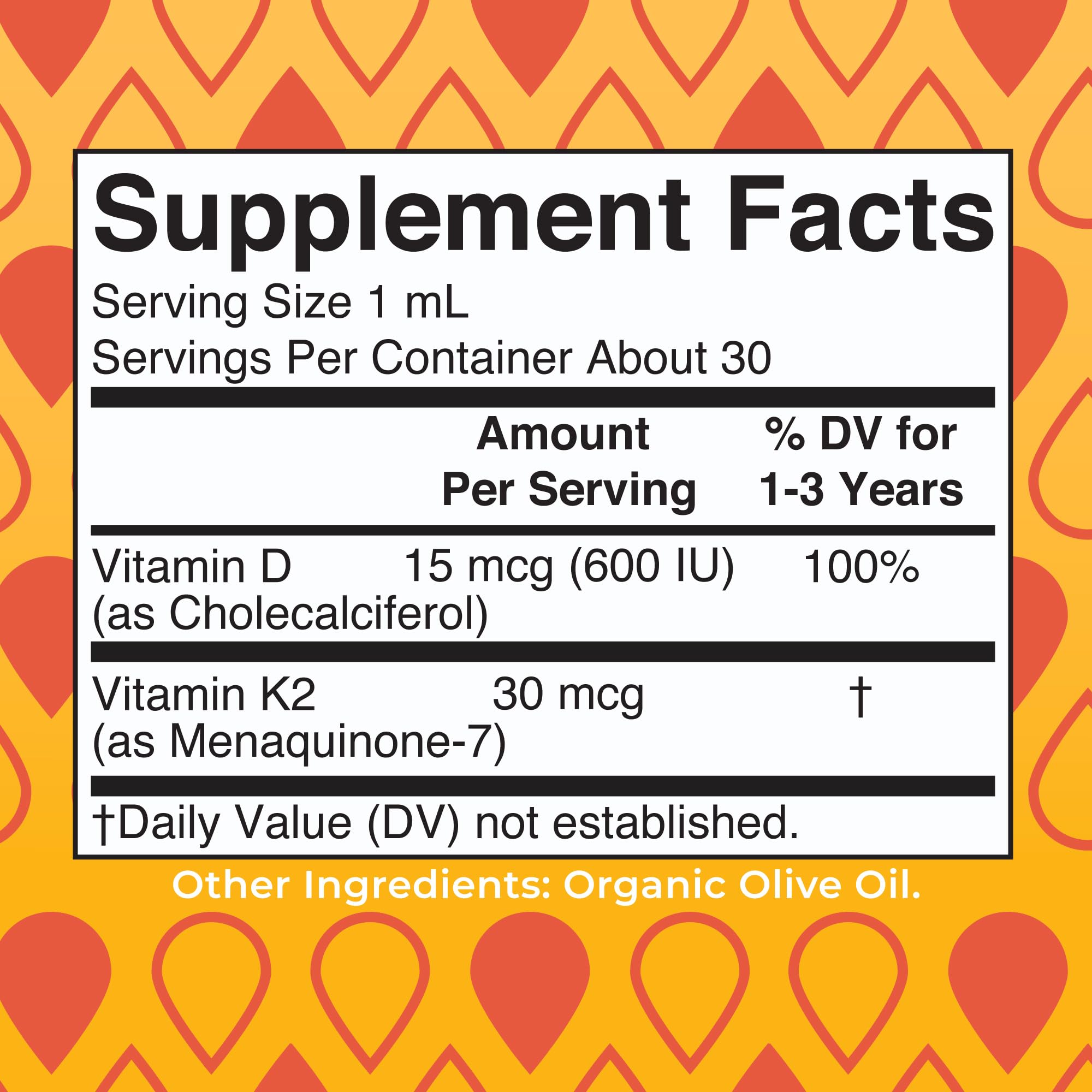 MARYRUTH'S Organics Vitamin D3 | Vitamin K2 | Vitamin D3 K2 Drops | K2 D3 Vitamin Liquid Supplement for Toddlers | Kids Supplement for Calcium Absorption