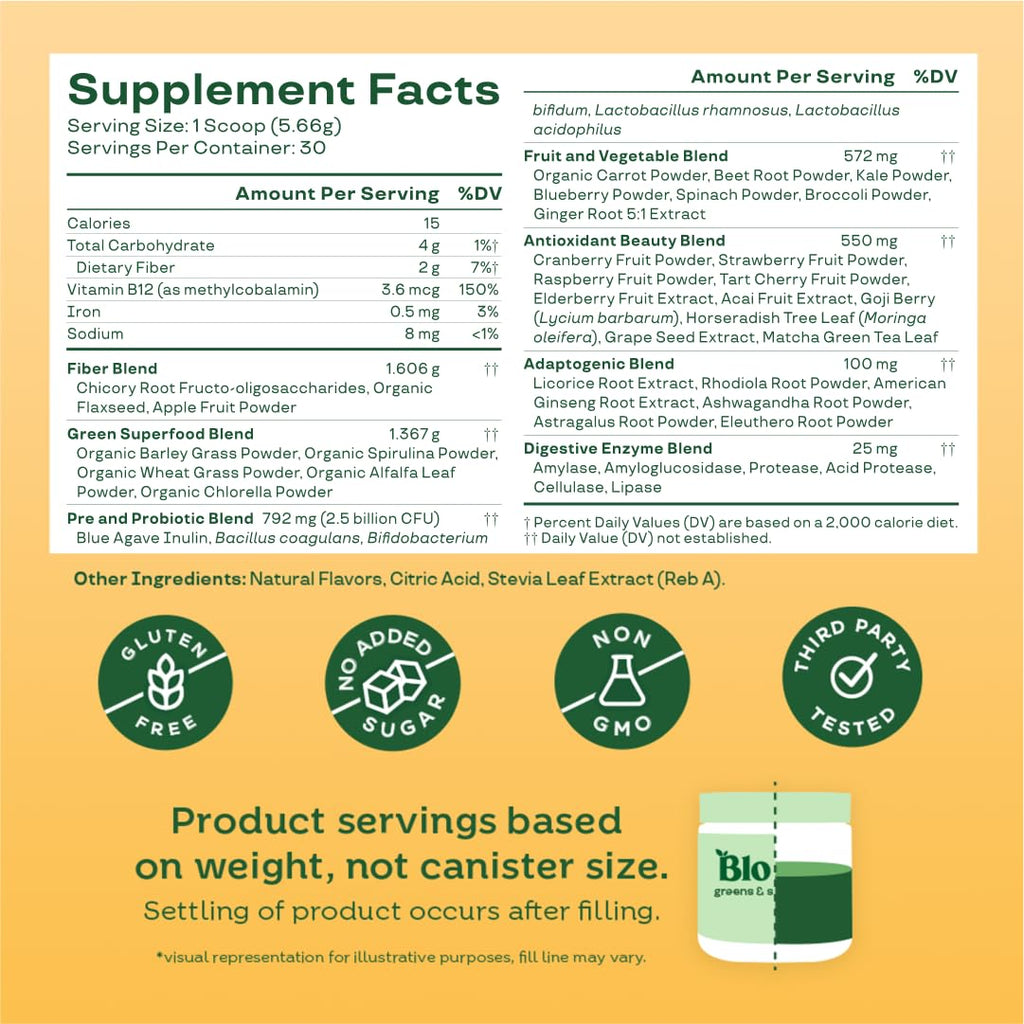 Bloom Nutrition Superfood Greens Powder, Digestive Enzymes with Probiotics and Prebiotics, Gut Health, Bloating Relief for Women, Chlorella, Green Juice Mix with Beet Root Powder, 30 SVG, Mango Bloom Nutrition Au supplements