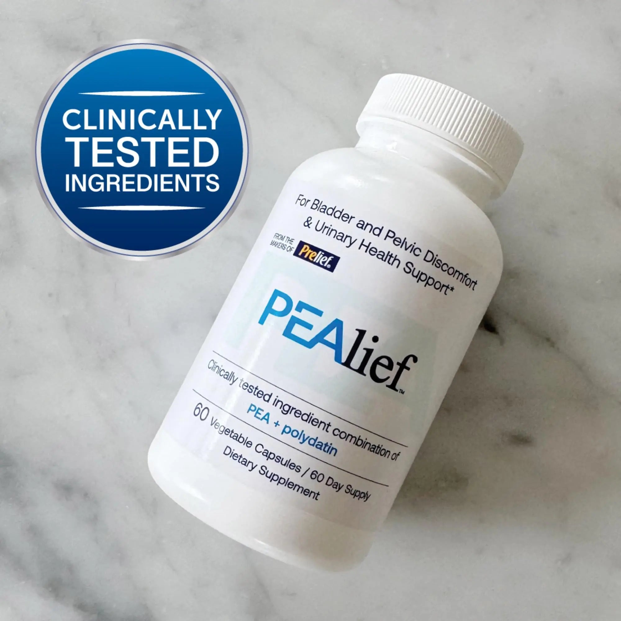 PEAlief Pea + Polydatin – New Bladder & Urinary Comfort Support with Clinically Tested Ingredient Combination — One Pill Per Day, 60 Day Supply PEAlief Au supplements