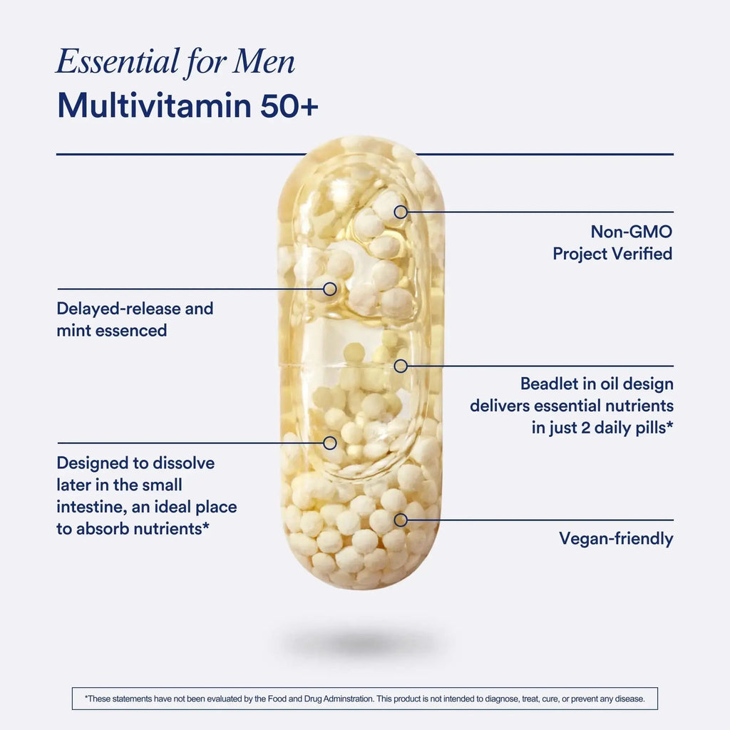 Ritual Multivitamin for Men 50+, Vegan, with Zinc, Vitamin A and D3 for Immune Function Support*, Omega-3 DHA, B12, K2 Ritual Au supplements