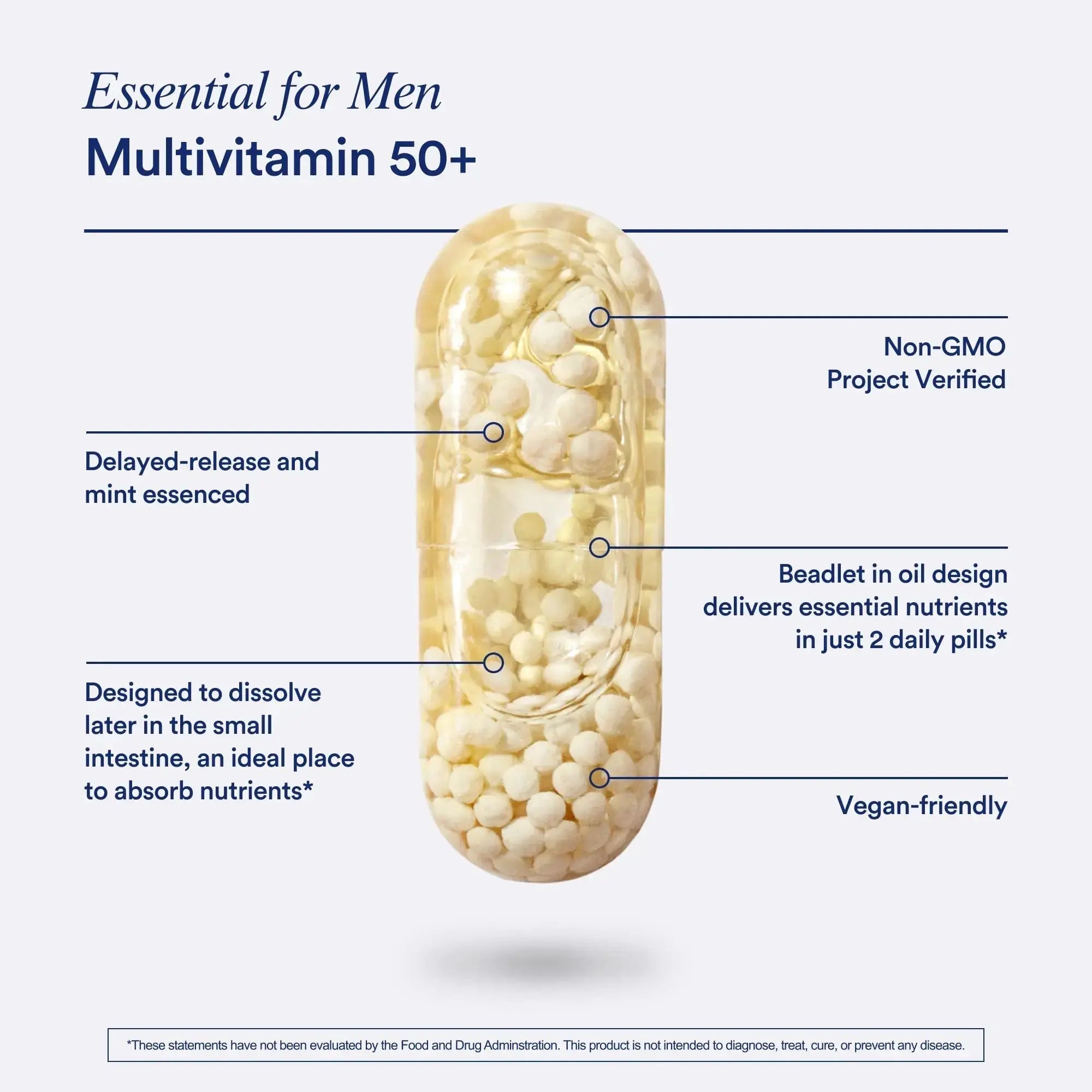 Ritual Multivitamin for Men 50+, Vegan, with Zinc, Vitamin A and D3 for Immune Function Support*, Omega-3 DHA, B12, K2 Ritual Au supplements