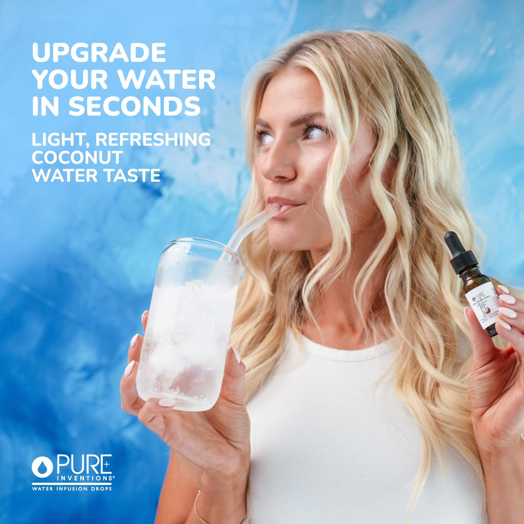 Pure Inventions - Coconut Water Infusion Drops – Electrolytes - Sugar-Free Hydration, Zero Calories, No Artificial Sweeteners, Clean Ingredients, 30 Servings