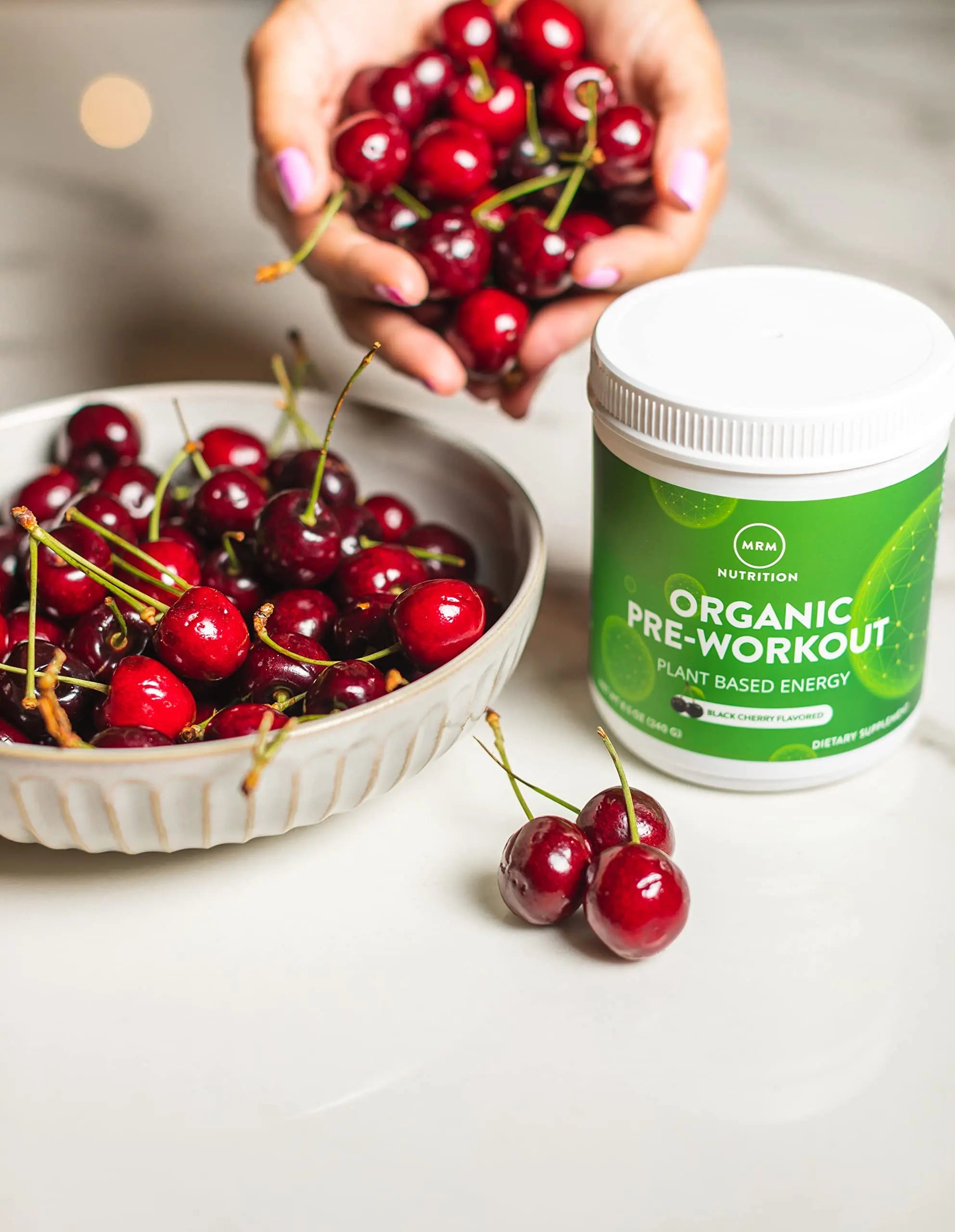 MRM Nutrition Organic Pre-Workout Powder | Black Cherry Flavored | Superfoods MRM Au supplements