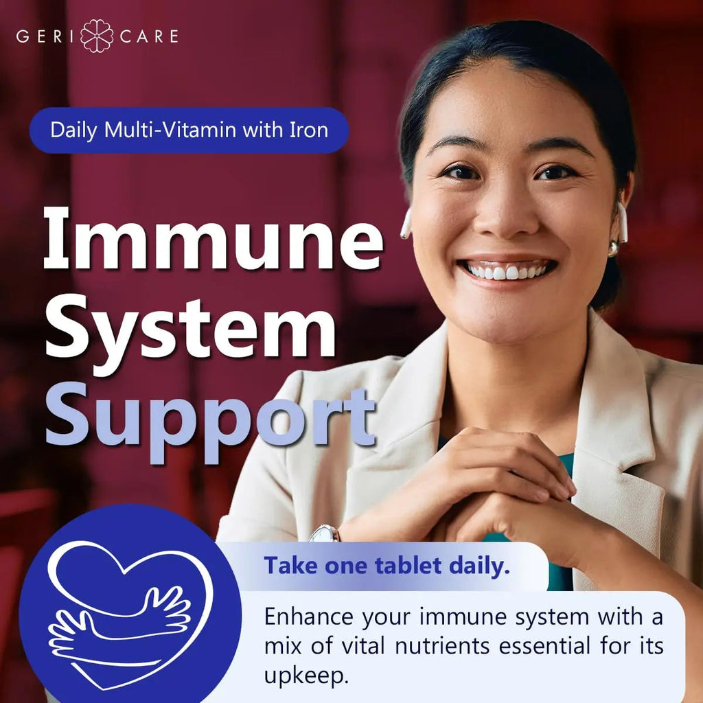 GeriCare One-Daily Multi-Vitamin with Iron Tablets,100 Count (Pack of 1) GeriCare Au supplements