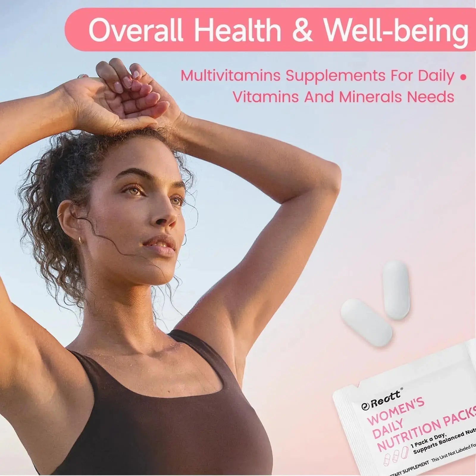 Women's Daily Vitamin Packs with Collagen Peptide, PQQ, 4-IN-1 Multivitamins For Women Health Supports Immune Health, Skin, Brain REOTT Au supplements