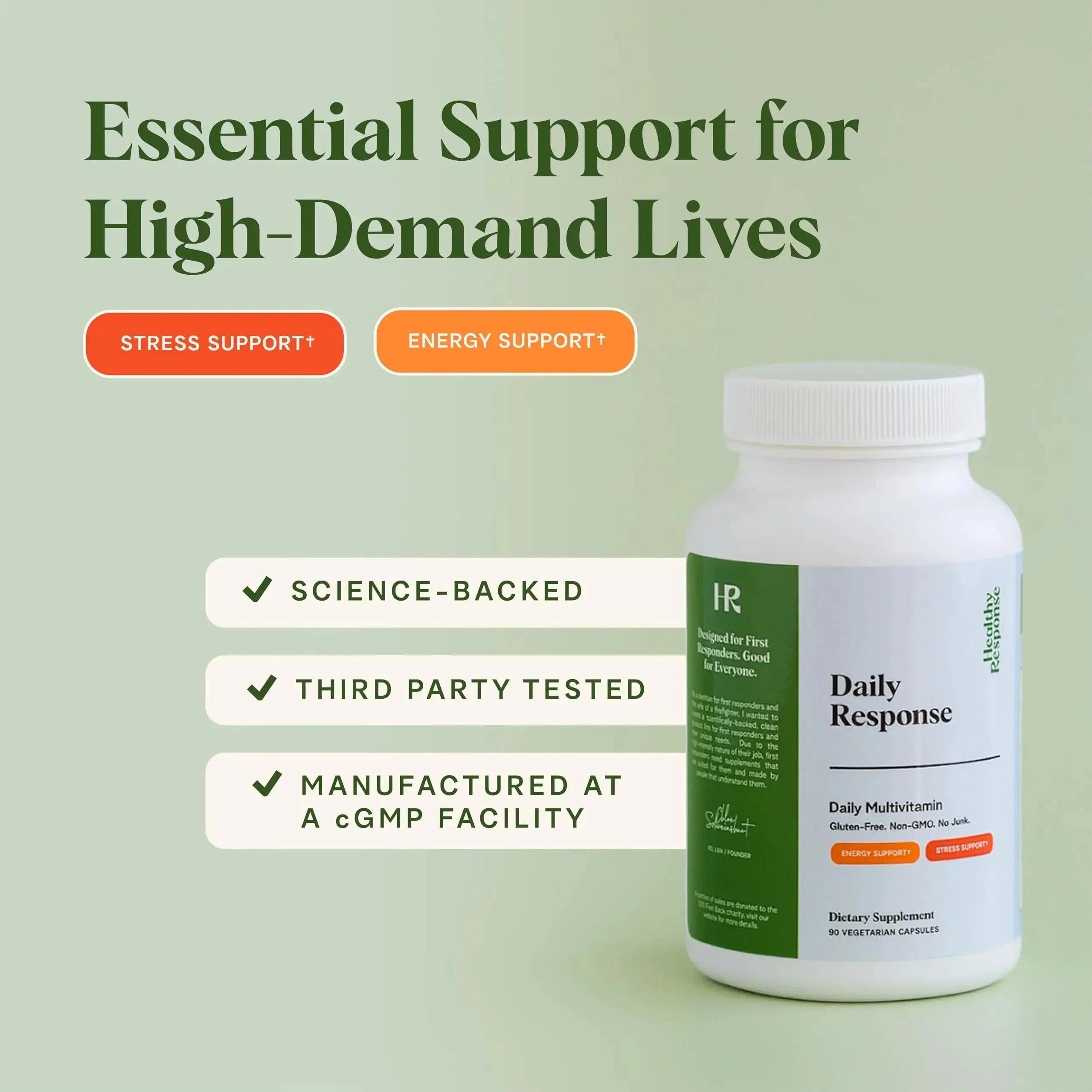 Healthy Response Daily Response Multivitamin 90 Capsules - Multivitamin + Adaptogen Blend for Energy & Stress Support Healthy Response Au supplements