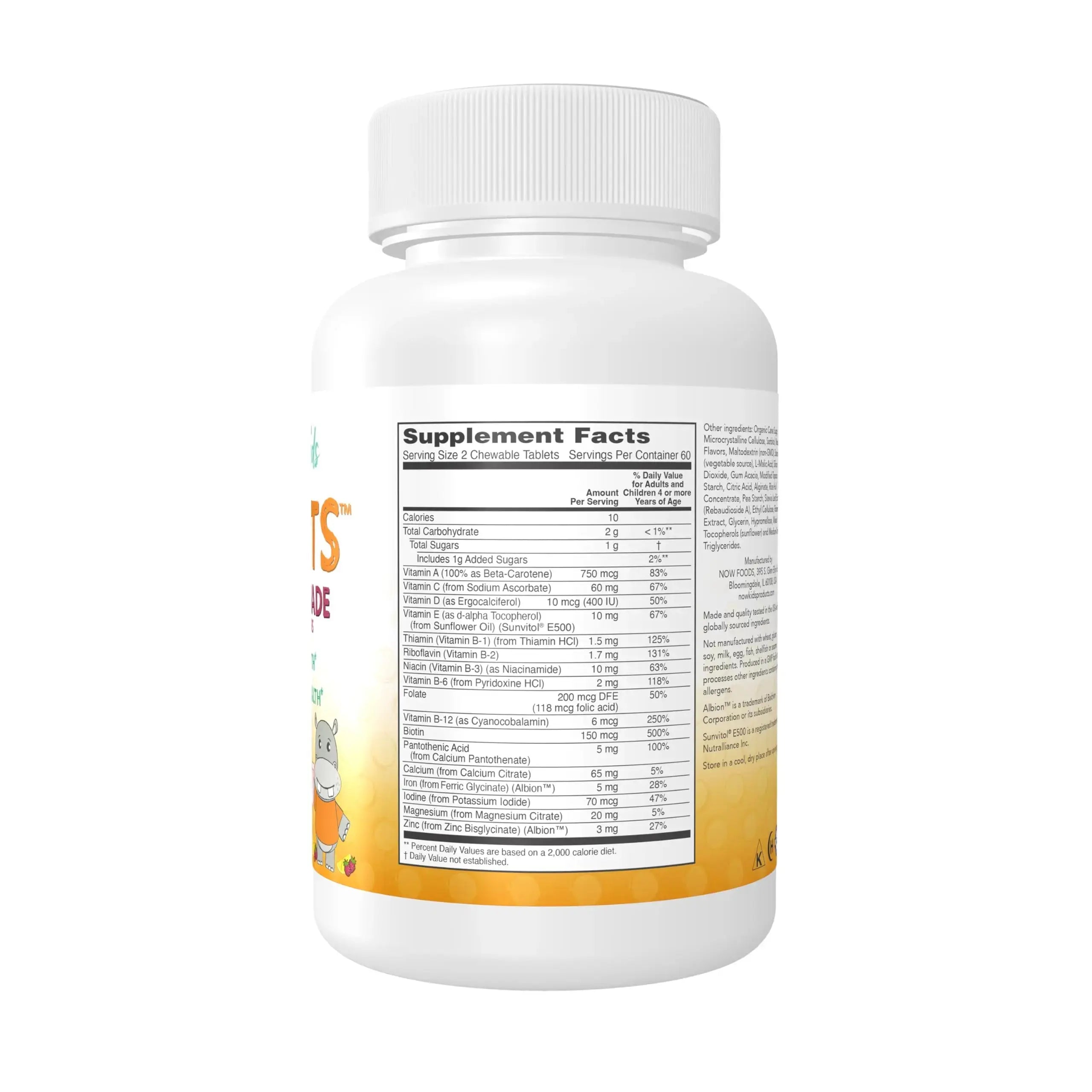 NOW Kids Supplements, Kid Vits Multivitamin, Berry Lemonade Flavor, 120 Chewable Tablets NOW Foods Au supplements