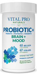 Vital Pro Naturals - Brain & Mood Probiotics + Prebiotics, Postbiotics, Parabiotics, 4-in-1 Health Supplement for Adults, High Potency, 67 Strains, Digestive, Brain and Immune Health, 30 ct Vital Planet Au supplements