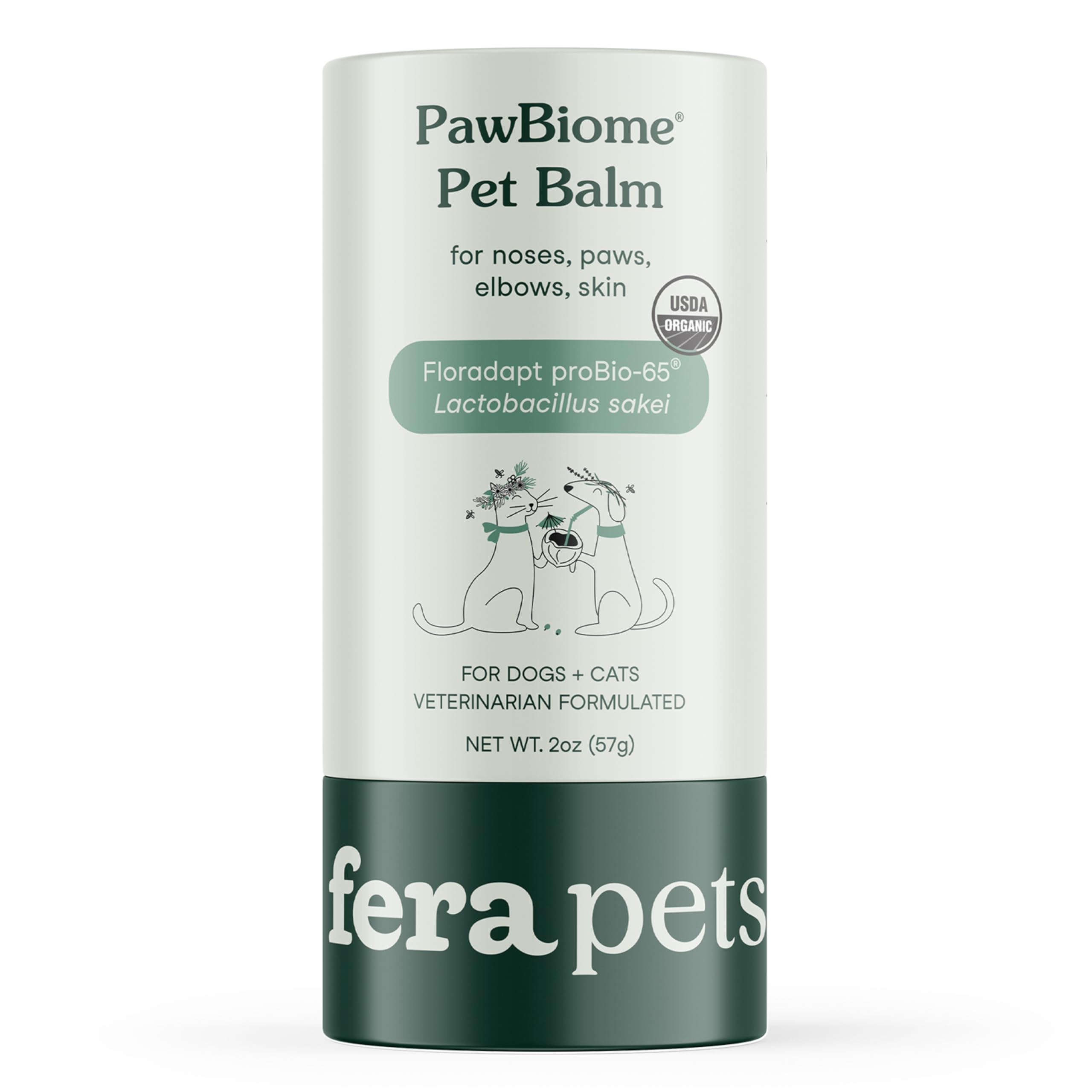 Fera Pets PawBiome® - Cat & Dog Balm for Paws and Nose with Postbiotics - Encourages Skin Recovery - Balances Skin Microbiome - Supports The Skin's Natural Barrier - 2 oz Stick Fera Pets Au supplements