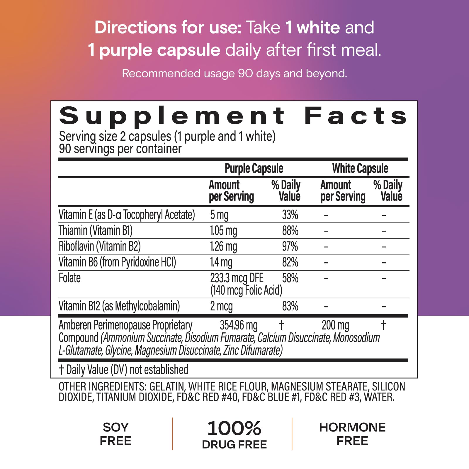 Amberen Perimenopause, Peri-Menopause Multi-Symptom Relief, Vitamin B, Vitamin E & Antioxidants Supplement, Helps Support Hormone Balance, Hot Flashes & Night Sweats, Supplements for Women, 180 Count Amberen Au supplements