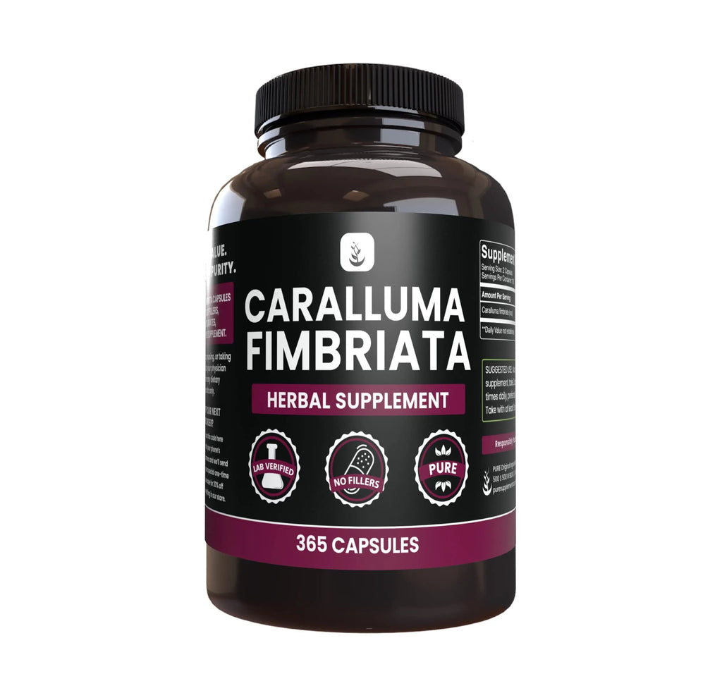 PURE ORIGINAL INGREDIENTS Caralluma Fimbriata (365 Capsules) No Magnesium Or Rice PURE ORIGINAL INGREDIENTS Au supplements