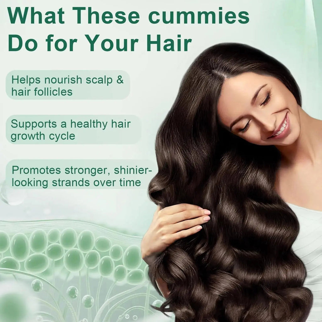 YATIME Hair Loss Gummies,Sea Moss Gummies with Vitamin C, Vitamin E, Aloe Vera, Pearl Powder Support Faster Hair Growth YATIME Au supplements