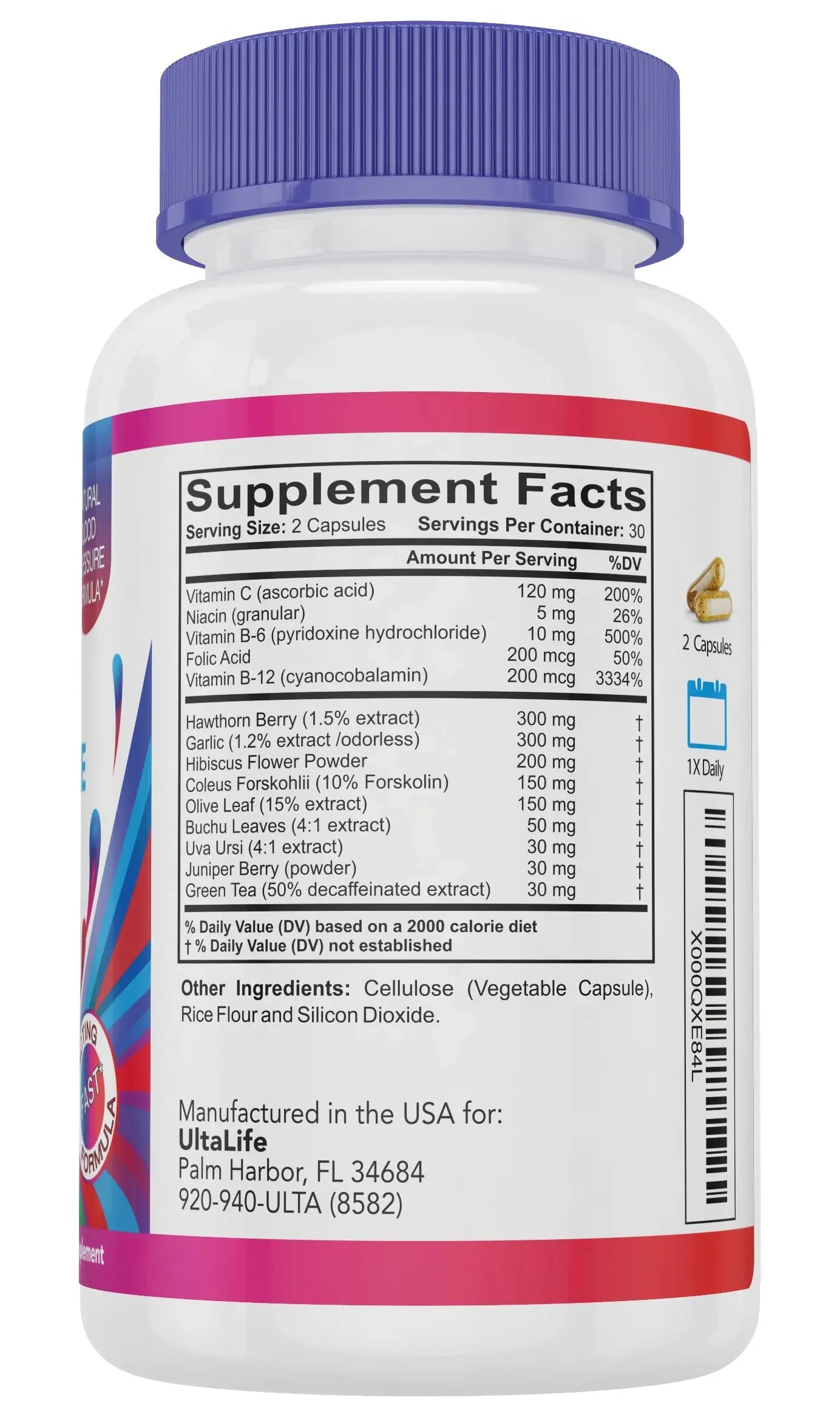 ULTALIFE Blood Pressure Supplements - Advanced Blood Pressure Supplement Complex ULTALIFE Au supplements