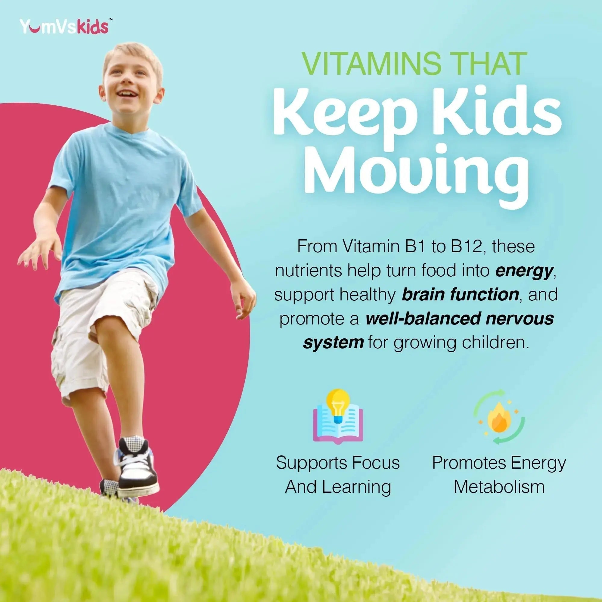YumVs Kids Multivitamin with Iron & Minerals Chewable Tablets – Grape & Berry Flavor Vitamins for Toddlers & Children Age 2+ – Daily Multivitamin YUM-V'S Au supplements