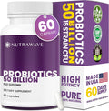 Nutrawave 50 Billion Probiotics for Women & Men, 15 Strains Active Culture. Relieves Bloating & Constipation, Improved Digestion & Gut Health Supplement, Vegan. 60 Powerful Small Capsules. Nutra Wave Au supplements