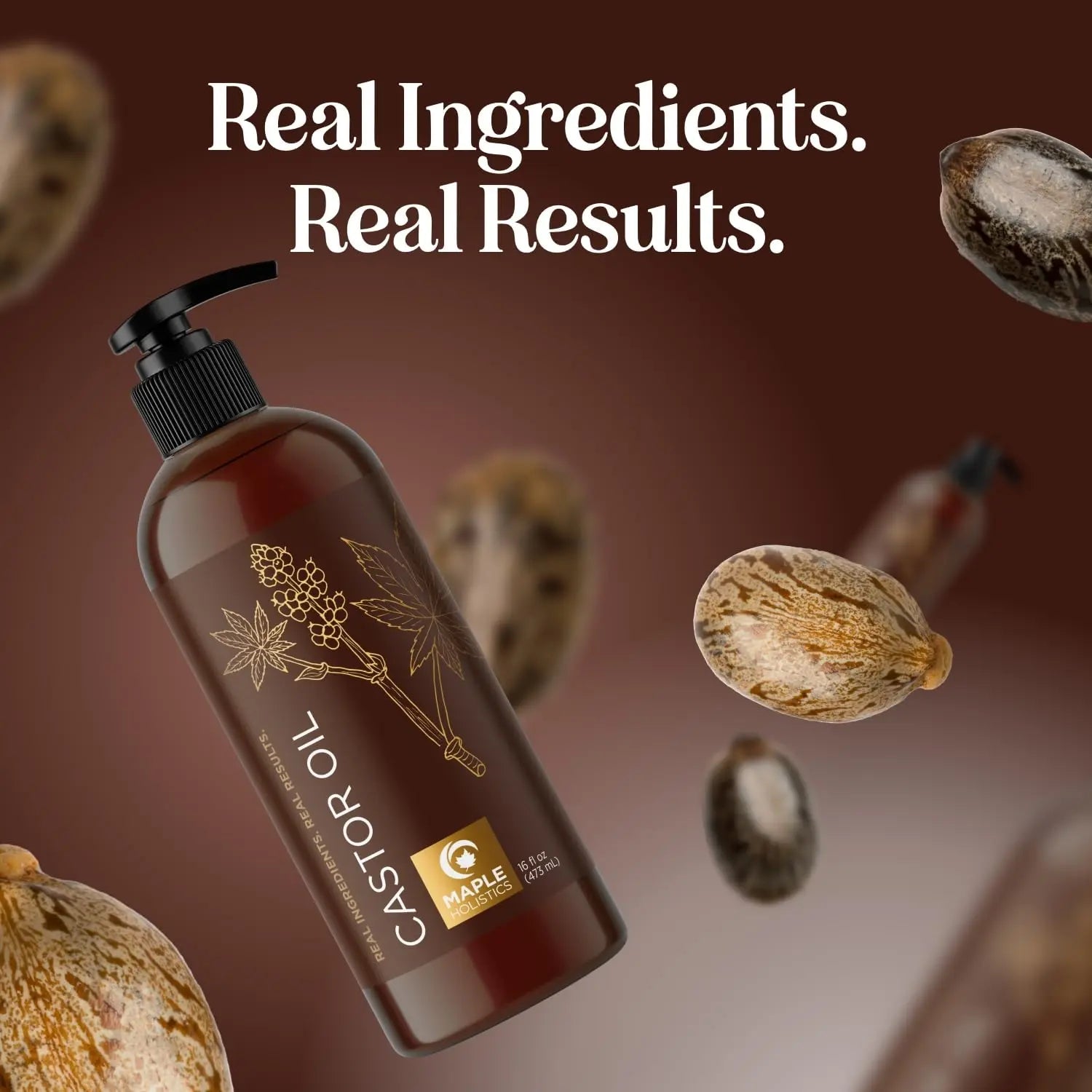 Pure Castor Oil for Body & Skin Care Great for Wraps & Compresses - Castor Oil for Hair Skin Maple Holistics Au supplements