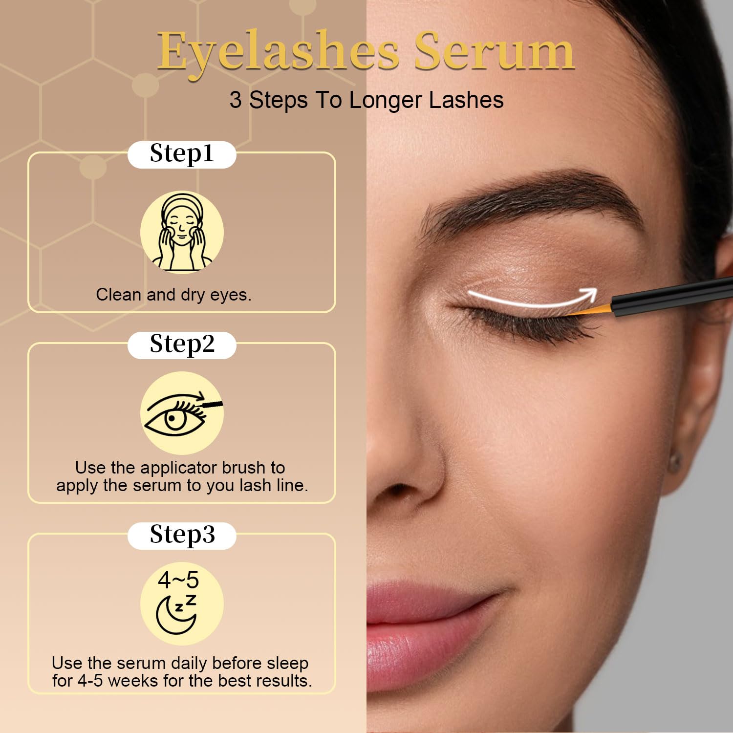Lash Serum for Eyelash Growth, Premium Lash Enhancing Serum with Advanced Formula Volumizing Longer Fuller