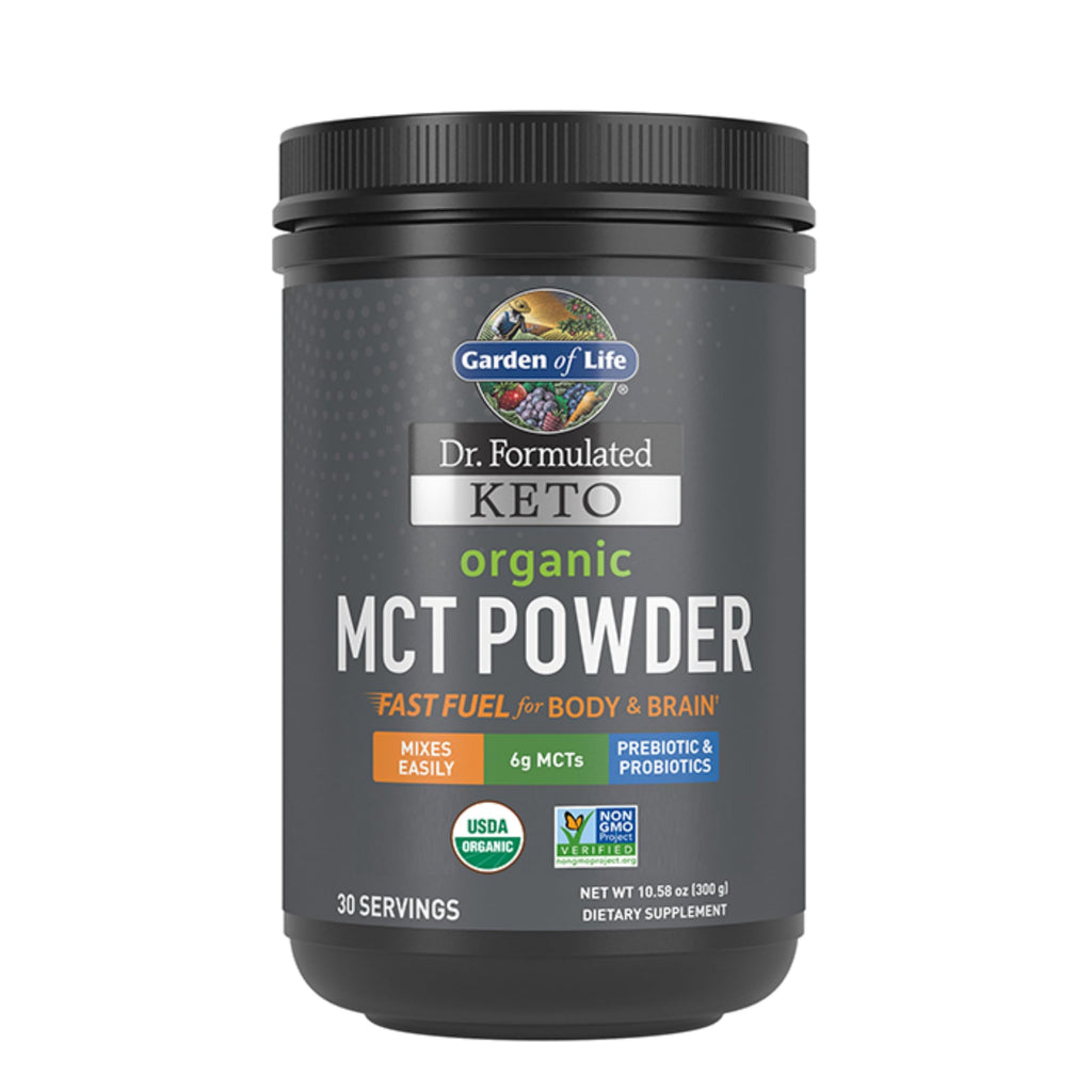 Garden of Life Dr. Formulated Keto Organic MCT Powder - 30 Servings, 6g MCTs from Coconuts plus Prebiotic Fiber & Probiotics