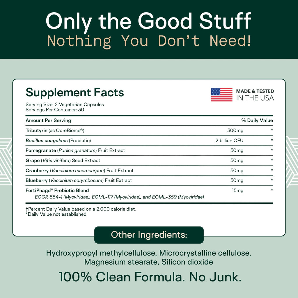 Adapt Naturals 4-in-1 Biome Protect Prebiotics, Probiotics Supplement Postbiotics & Polyphenols for Microbiome, Gut Health & Defense for Women & Men, 30 Day Supply
