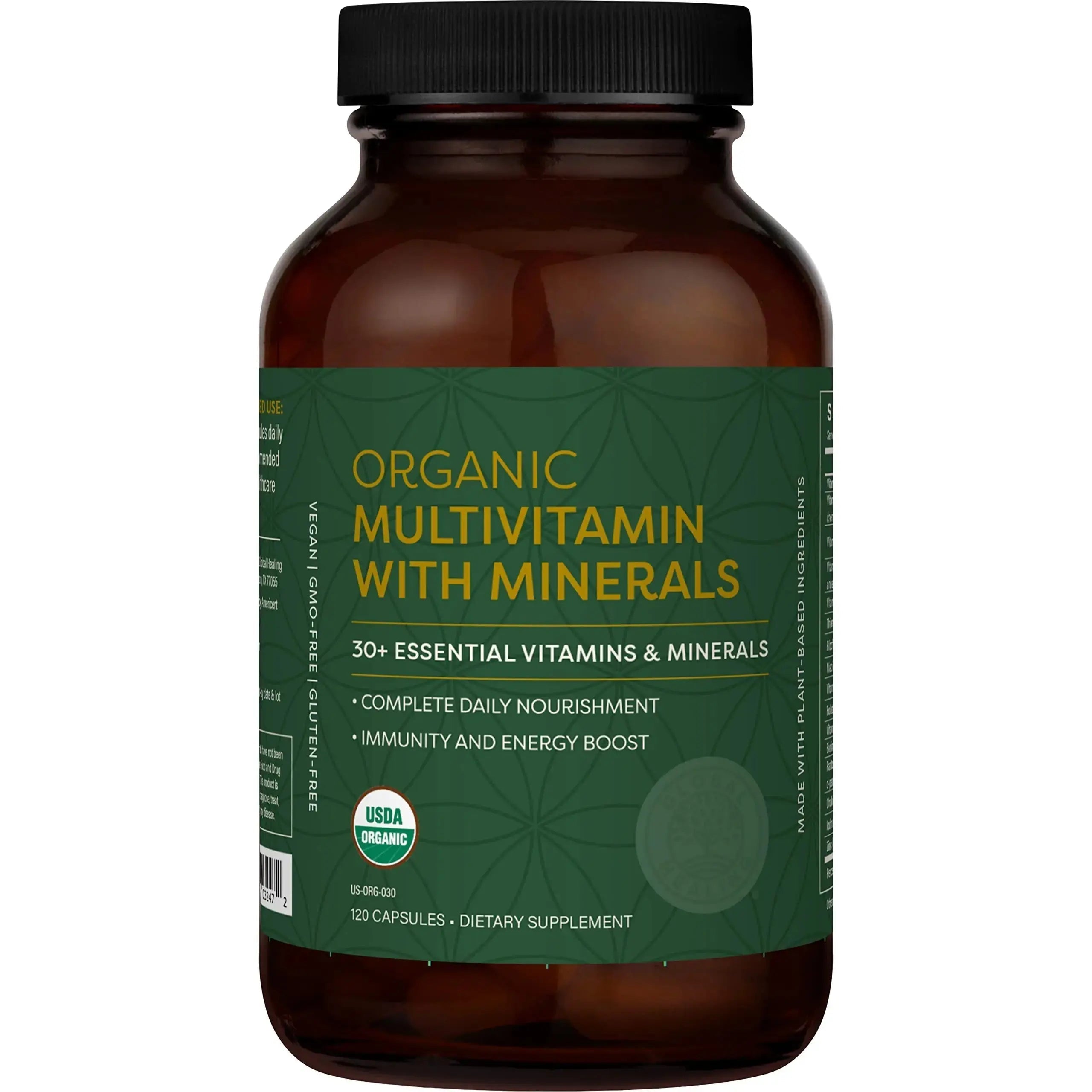 Global Healing Center - USDA Organic Multivitamin for Women & Men - Vitamins Include A, C, D, & More for Your Overall Health & Wellness Needs Global Healing Center Au supplements