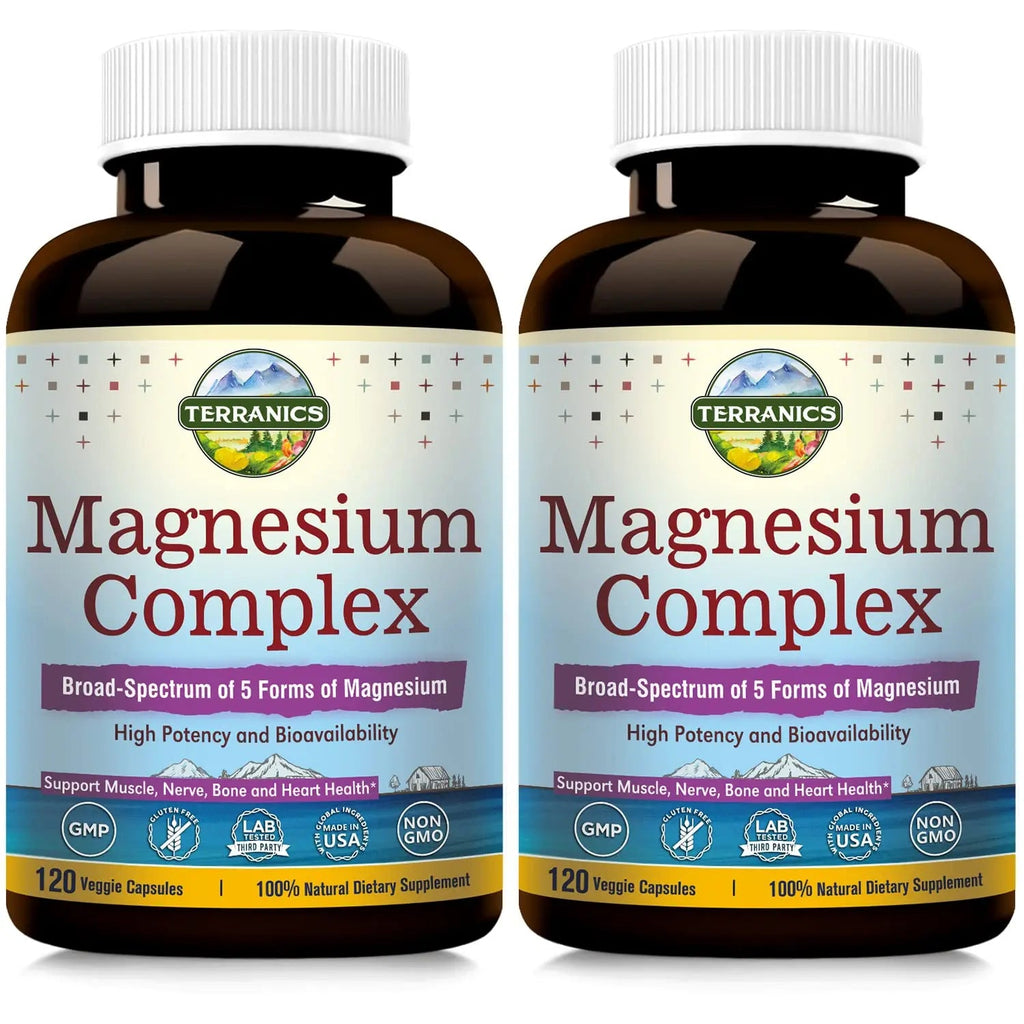 Terranics Magnesium Complex, Total 240 Capsules, Max Absorption, Glycinate, Citrate Terranics Au supplements