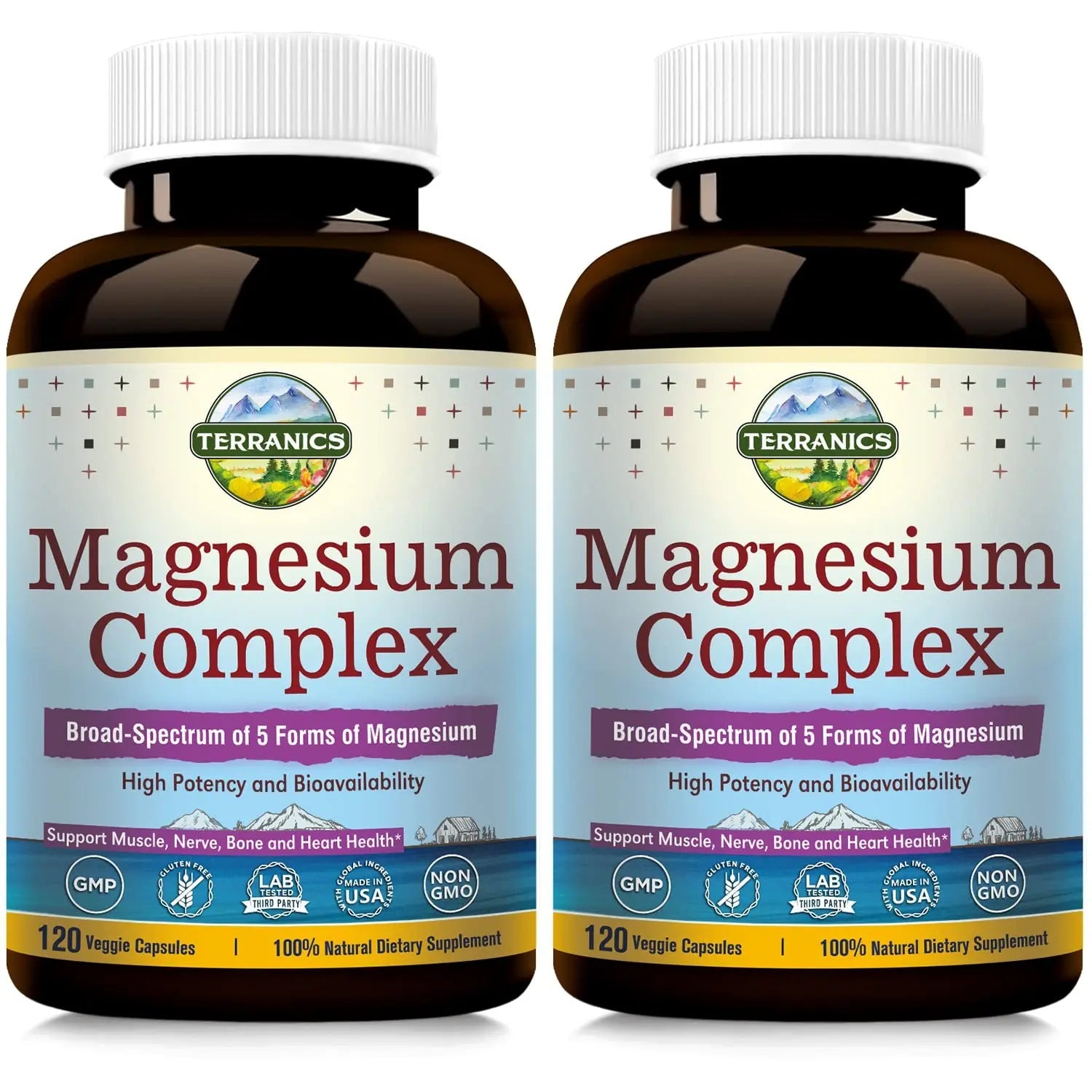 Terranics Magnesium Complex, Total 240 Capsules, Max Absorption, Glycinate, Citrate Terranics Au supplements