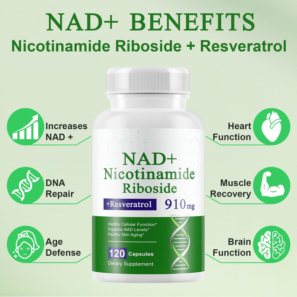 Xaarty NAD Supplement, 910MG Liposomal NAD for Women & Men, Nicotinamide Riboside, Resveratrol, Quercetin, NAD Resveratrol Supplement for Anti-Aging, 120 Capsules Xaarty Au supplements