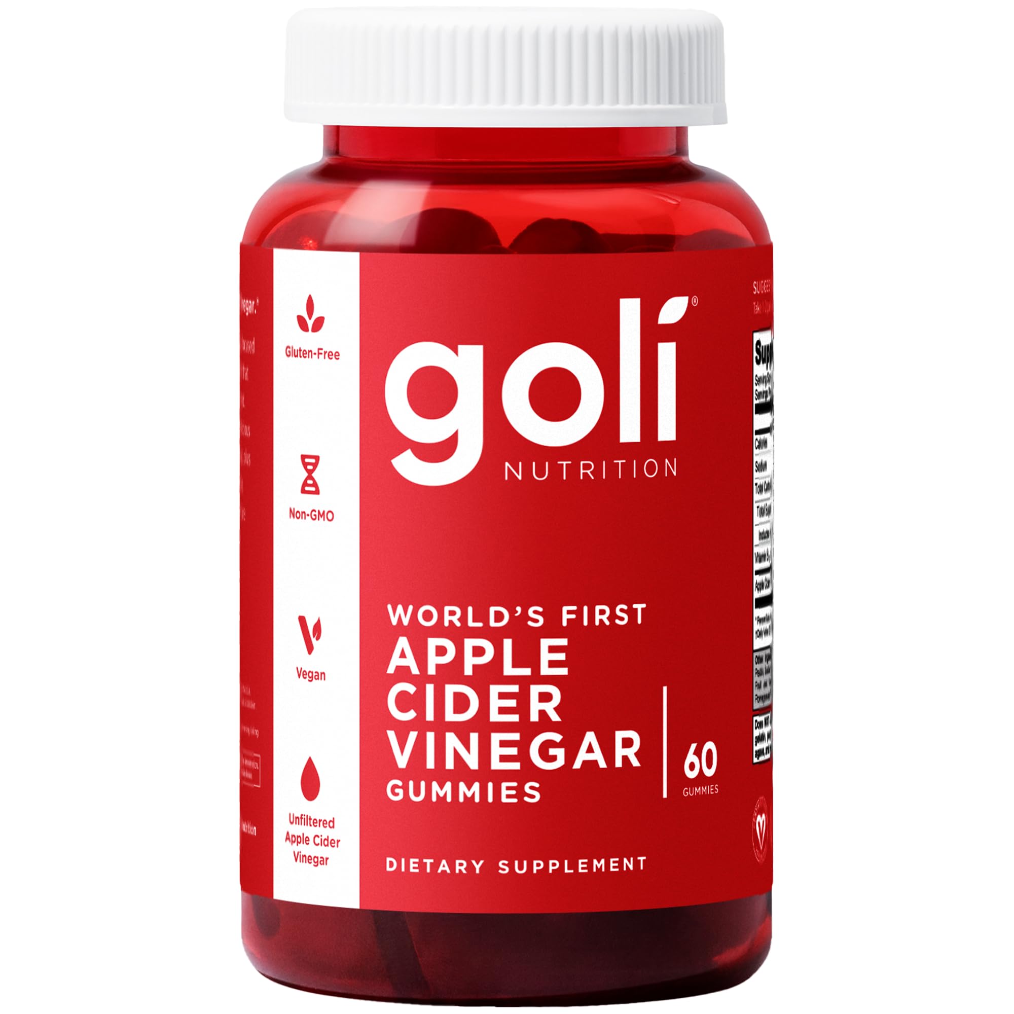 Goli Apple Cider Vinegar Gummies - Worlds First ACV Gummy with Vitamin B12, Beetroot & Pomegranate