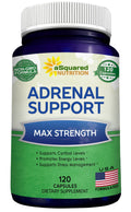 aSquared Nutrition Adrenal Support & Cortisol Manager Supplement (120 Capsules)-Adrenal Health w/Vitamin C Complex Pills to Support Fatigue & Stress Relief-Ashwagandha, L-Tyrosine, Rhodiola & Ginseng aSquared Nutrition Au supplements