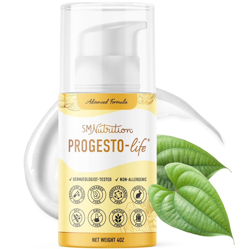 SMNutrition Advanced Progesto-Life Balancing Skin Cream for Women 4oz | Cosmetic Skin Cream | Dermatologist-Tested, Hypoallergenic & Cruelty-Free | 96 Applications SMNutrition Au supplements