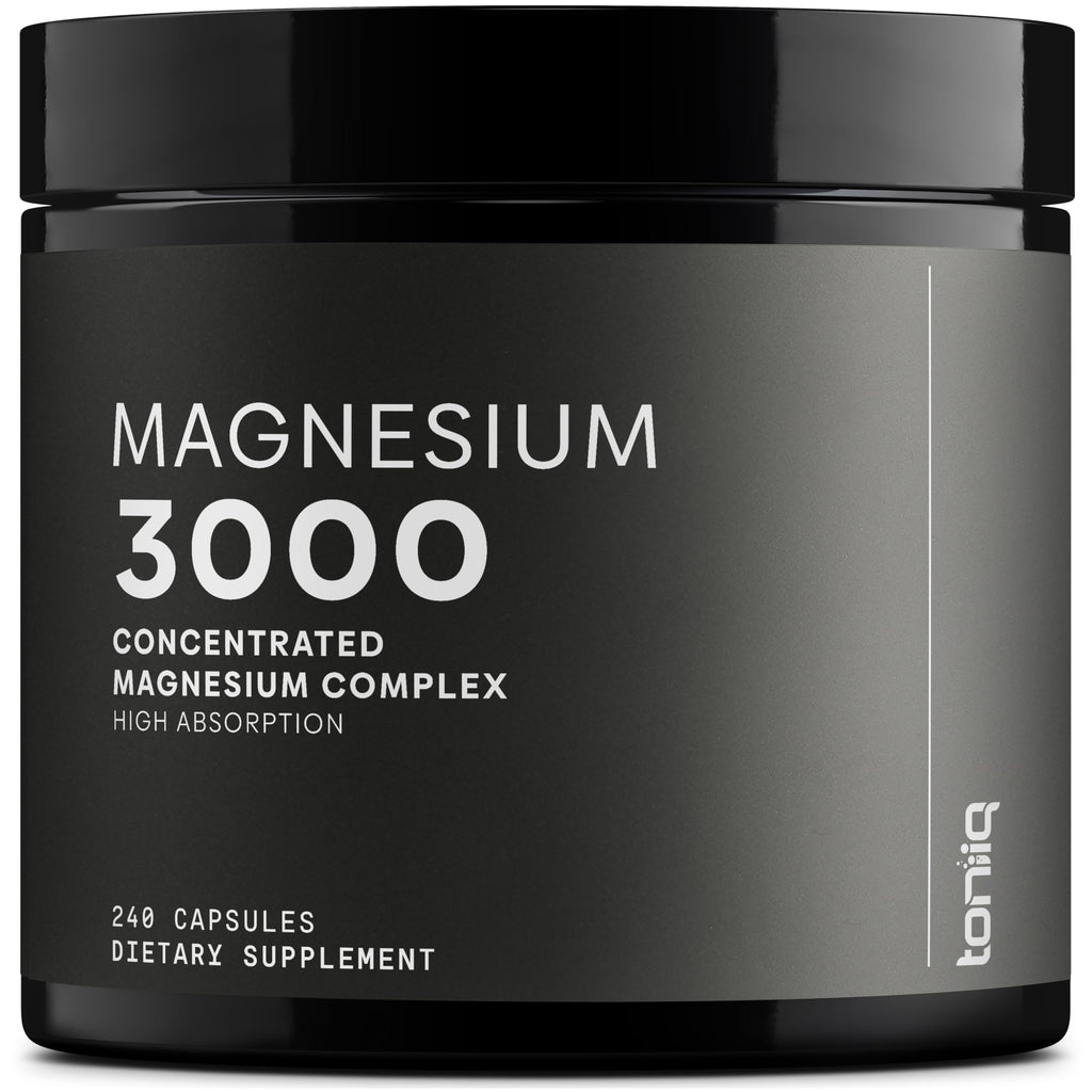 Toniiq 3,000mg Ultra High Strength Magnesium Glycinate - 20% Purified to Contain 600mg of Elemental Magnesium - Chelated and Bioavailable Magnesium