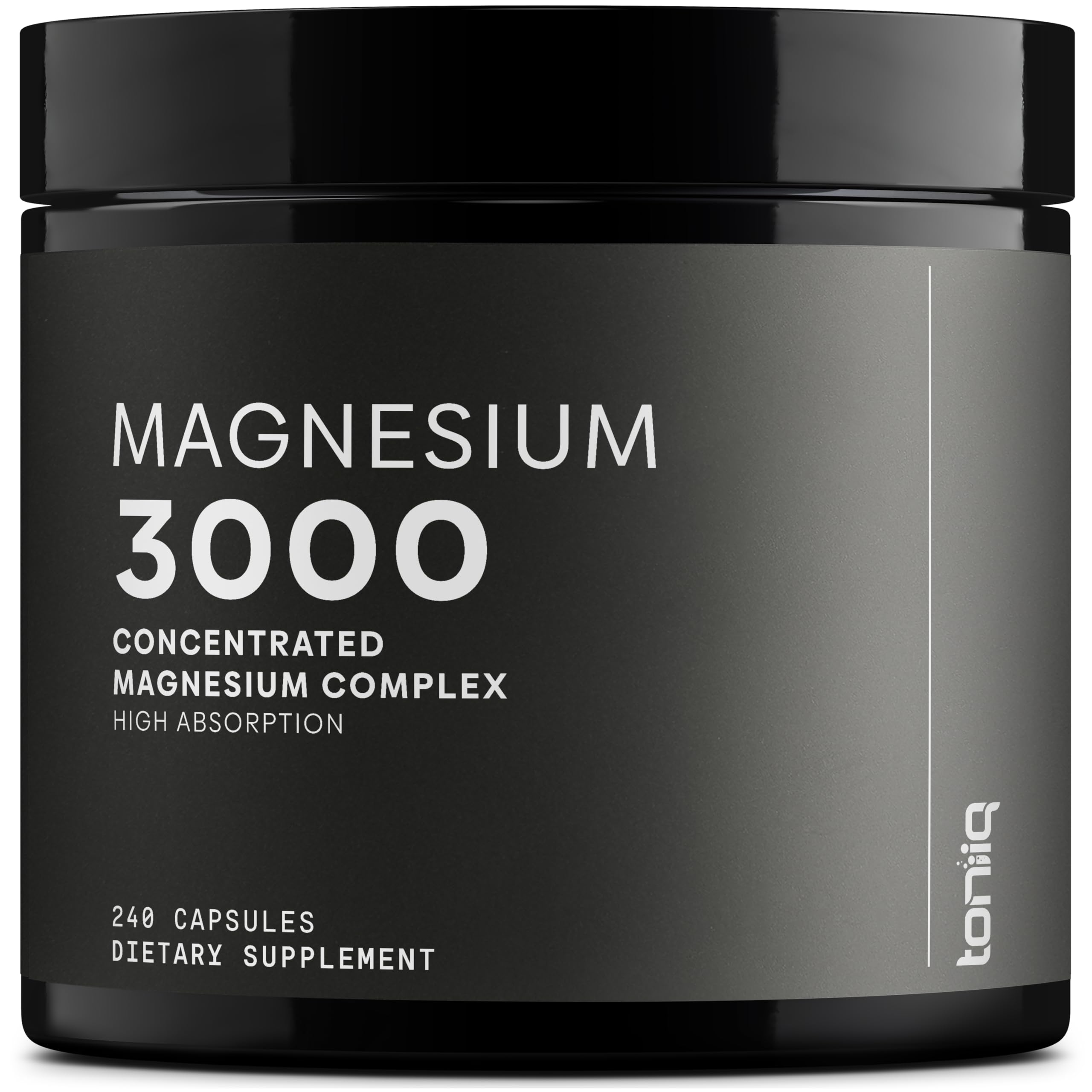 Toniiq 3,000mg Ultra High Strength Magnesium Glycinate - 20% Purified to Contain 600mg of Elemental Magnesium - Chelated and Bioavailable Magnesium