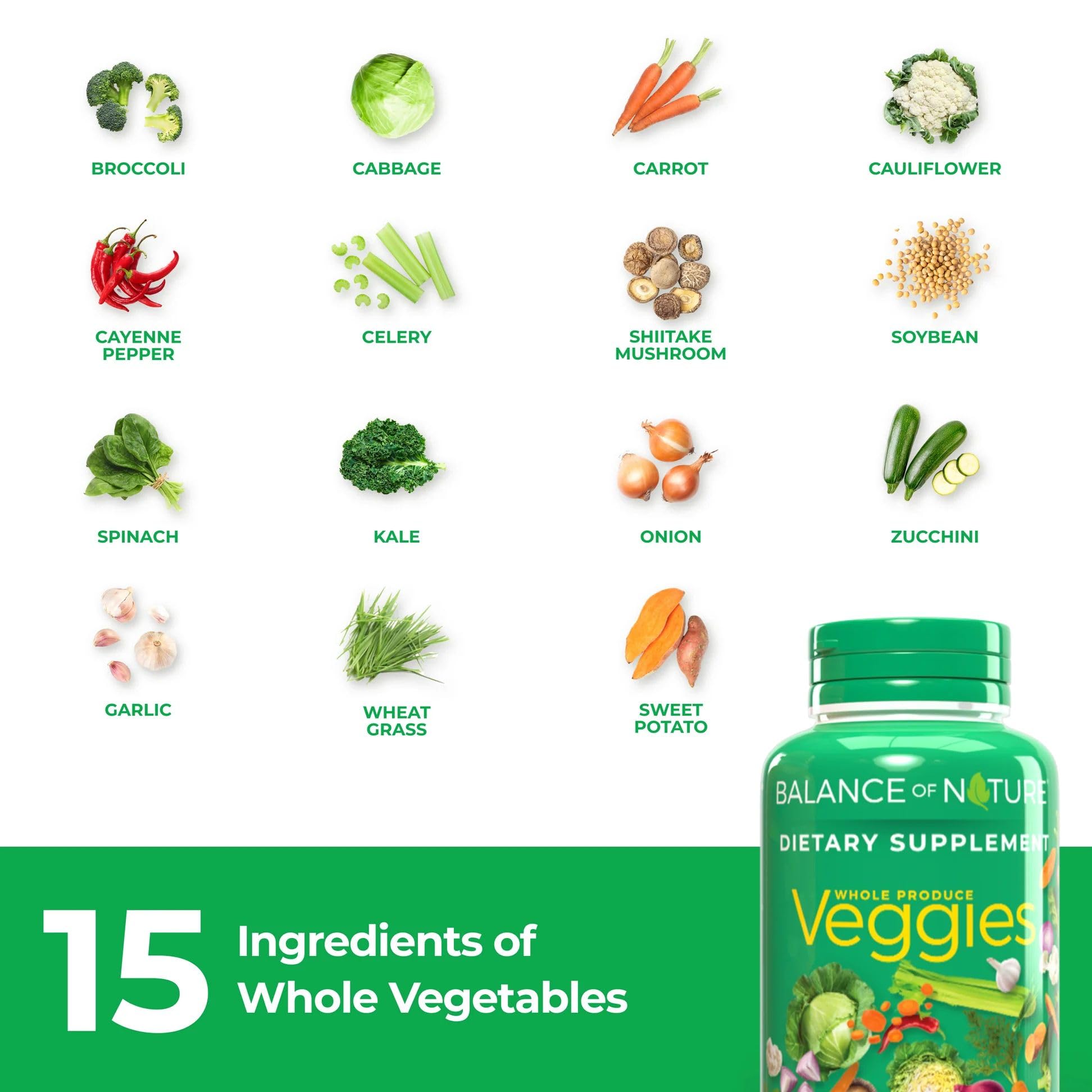 Balance of Nature Whole Veggies Supplement with Superfood Vegetables Balance of Nature Au supplements