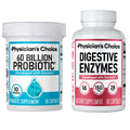 Physician's CHOICE Advanced Gut Health Bundle: 60 Billion Probiotics 30ct + Digestive Enzymes 60ct for Digestive, Gut, and Immune Health Supports Occasional Constipation, Diarrhea, Gas, and Bloating Physician's CHOICE Au supplements