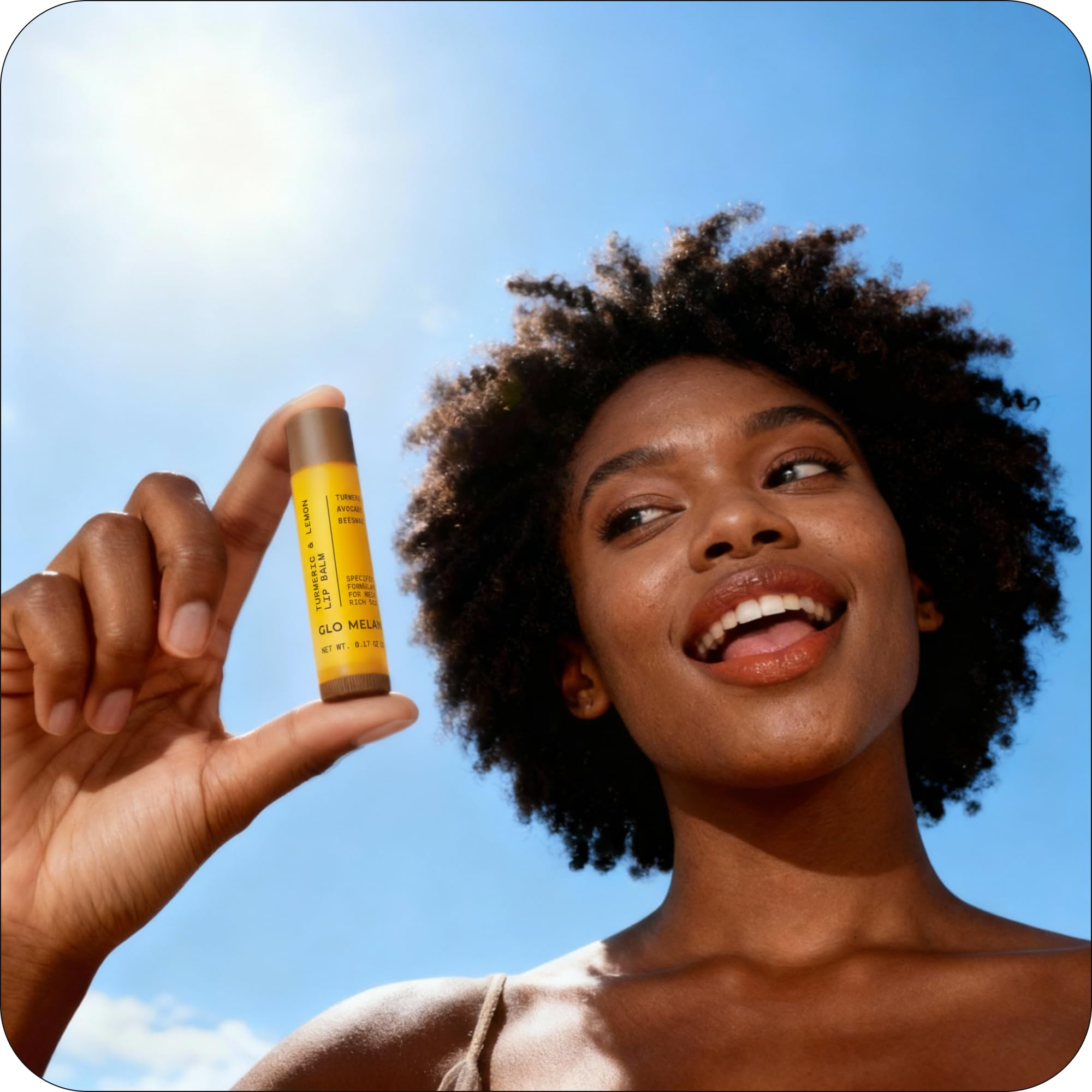 Glo Melanin All Natural Lemon and Turmeric Lip Balm - Natural Lip Balm Illuminate Your Smile