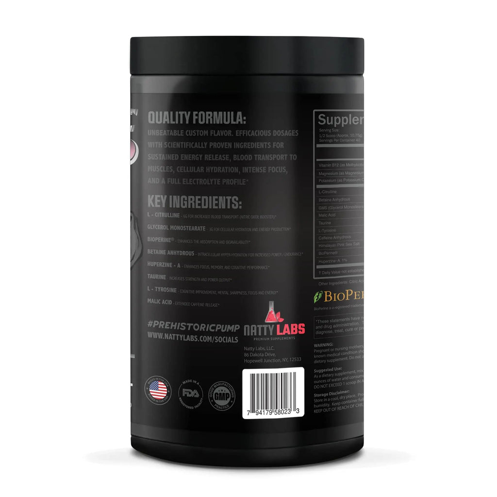 Natty Labs Prehistoric Pump Pre Workout - Preworkout Energy Supplement · 300mg Caffeine Natty Labs Au supplements