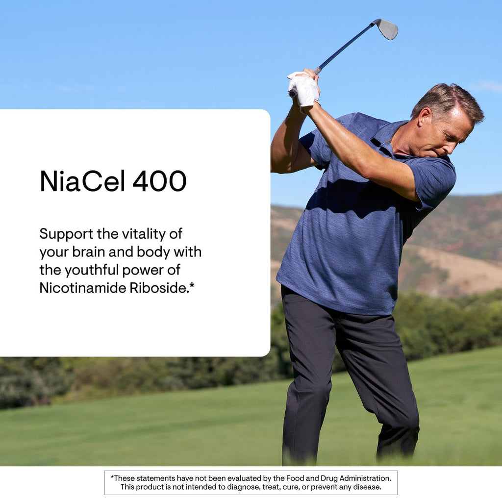 THORNE - NiaCel 400 - NAD Supplement - Nicotinamide Riboside - Supports Healthy Aging, Cellular Energy Production & Sleep-Wake Cycle