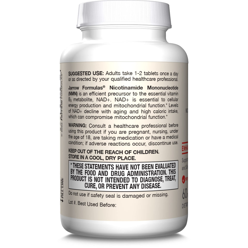 Jarrow Formulas Nicotinamide Mononucleotide (NMN) - 60 Tablets - Supports Energy Production - Dietary Supplement - Vegan, Gluten Free, Non-GMO - 60 Servings (Packaging May Vary) Jarrow Formulas Au supplements