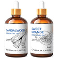 HIQILI Sandalwood Essential Oil and Sweet Orange Essential Oil, 100% Pure Natural for Diffuser - 3.38 Fl Oz HIQILI Au supplements