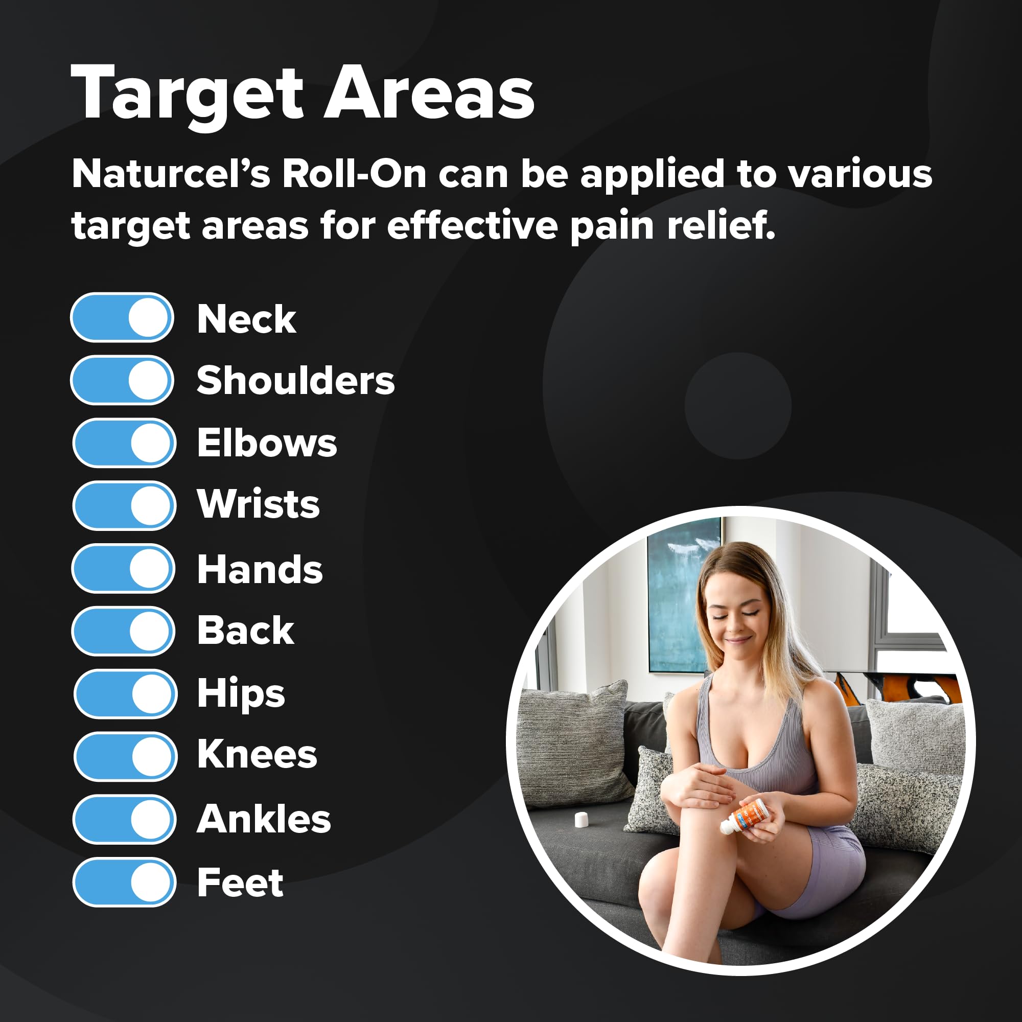 Naturcel Sport Roll-On, 2FL OZ, Topical Reliever for Aches and Pains of Muscles and Joints, Cooling, Fast Acting, Mess Free Massage Roller, Colorless Naturcel Au supplements