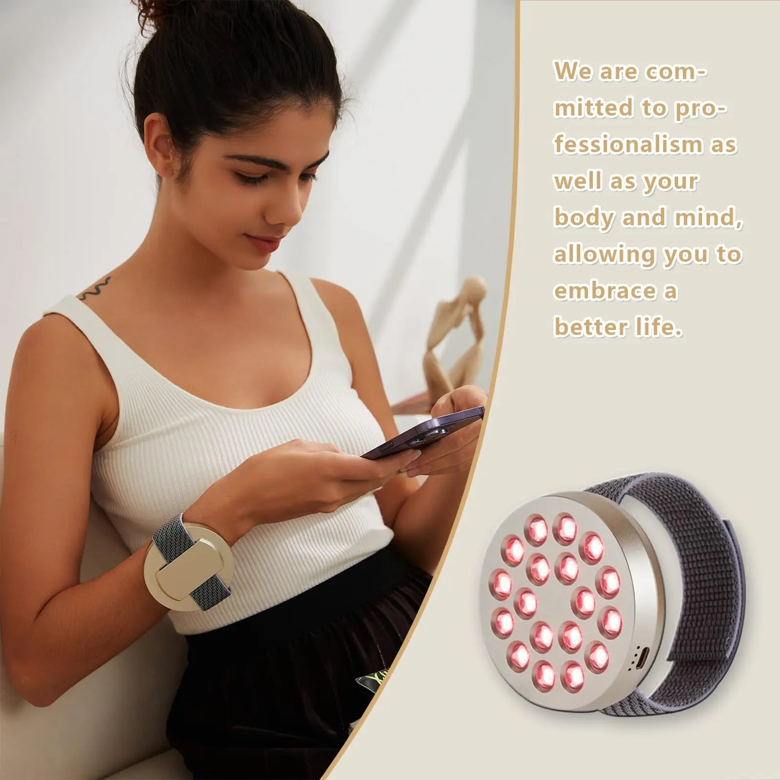 Red Light Therapy Device, Wearable Light Therapy Lamp for Pain Relief for Knee Muscle Feet Hands Origintek Au supplements