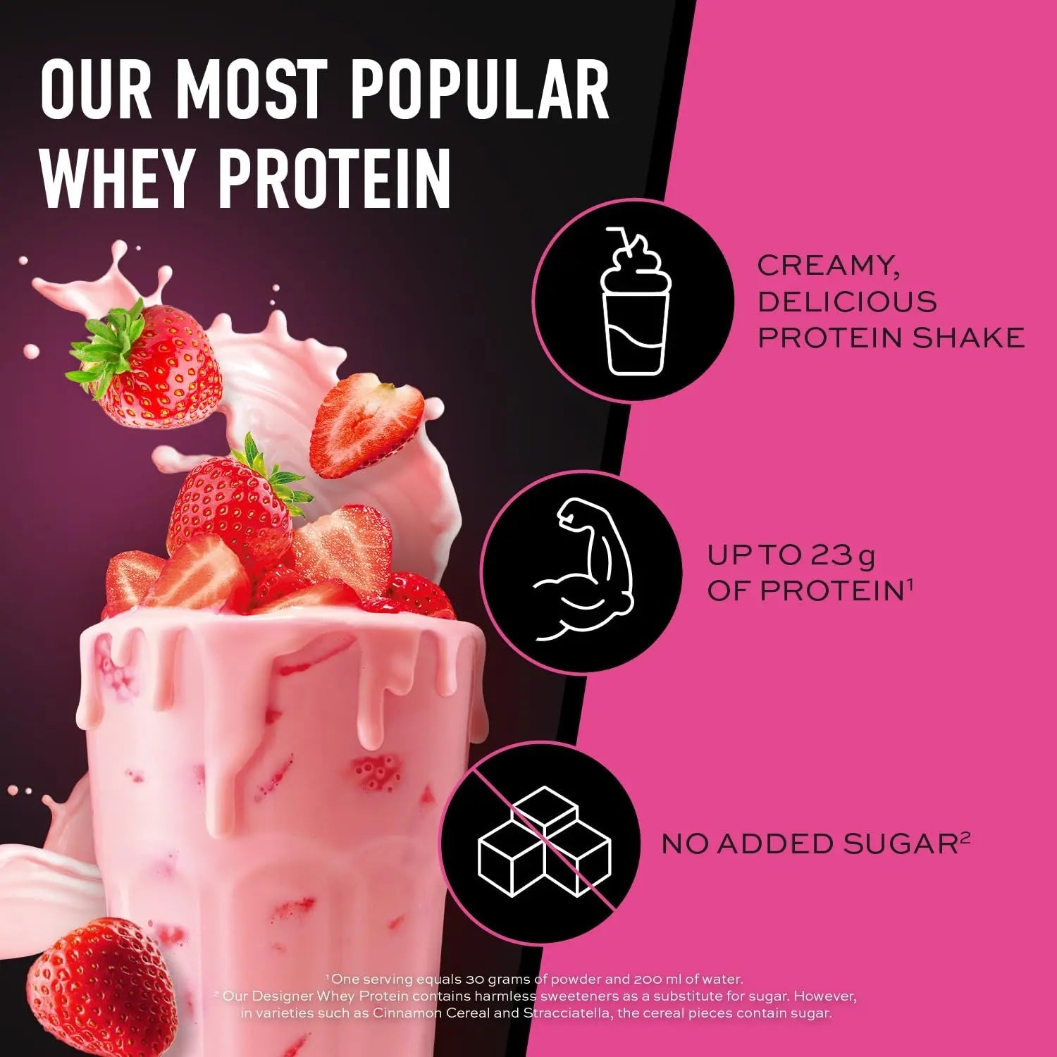 ESN Designer Whey Protein Powder, Strawberry, 1000 g, 2.2 lbs, 33 Servings ESN Au supplements
