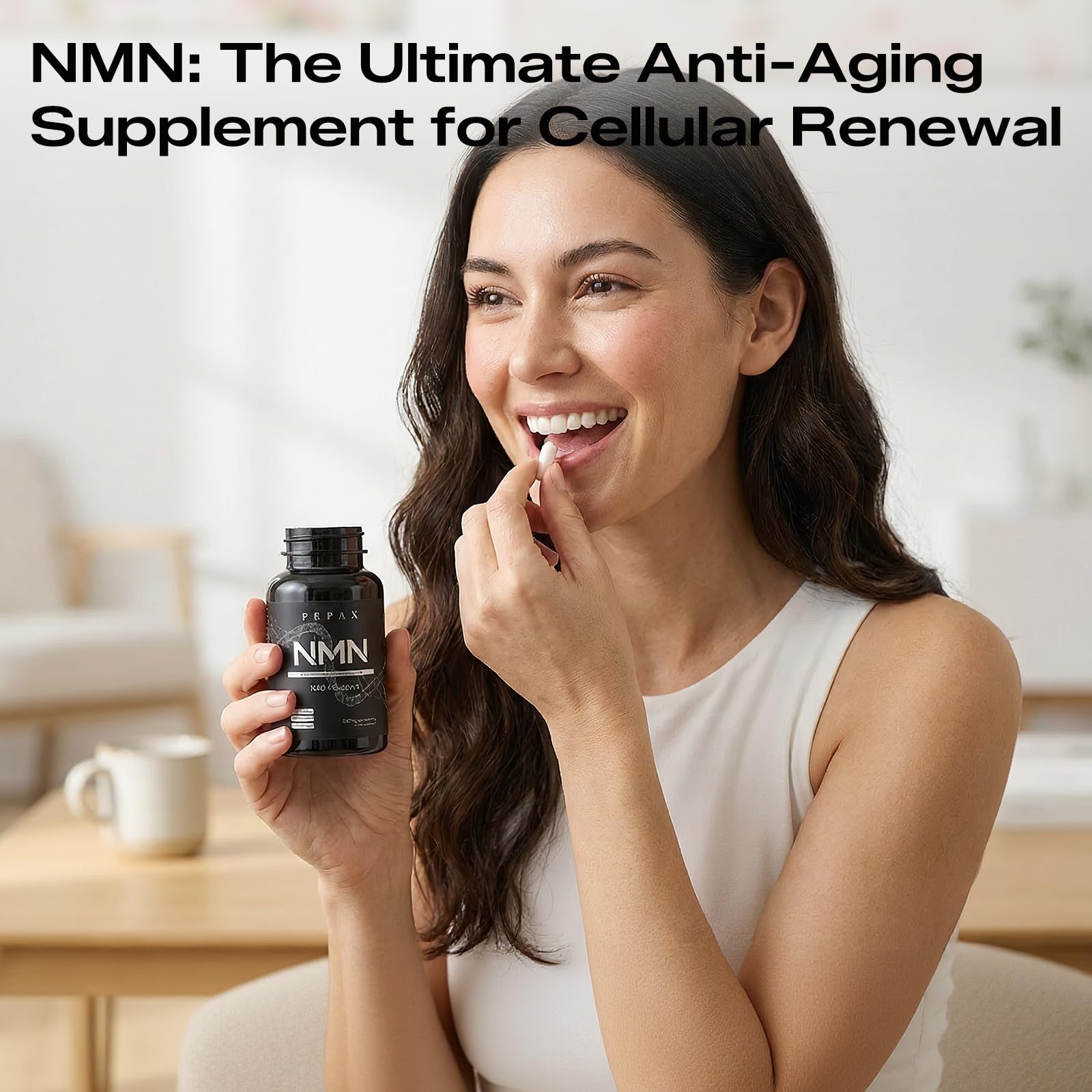PEPAX NMN Supplement 500mg - 99% Pure NMN Supplement Capsules for Increased NAD Levels & Healthy Aging - Third Party Tested Stabilized Capsules, cGMP Certified, 90 Liposomal NMN (45 Servings) PEPAX Au supplements