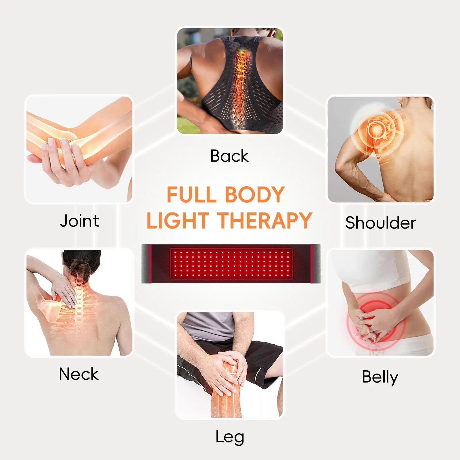 Red Light Therapy Infrared Belt: Pain Relief Body Pad 100 LEDs Red Light Therapy Belt ADVARAYS Au supplements