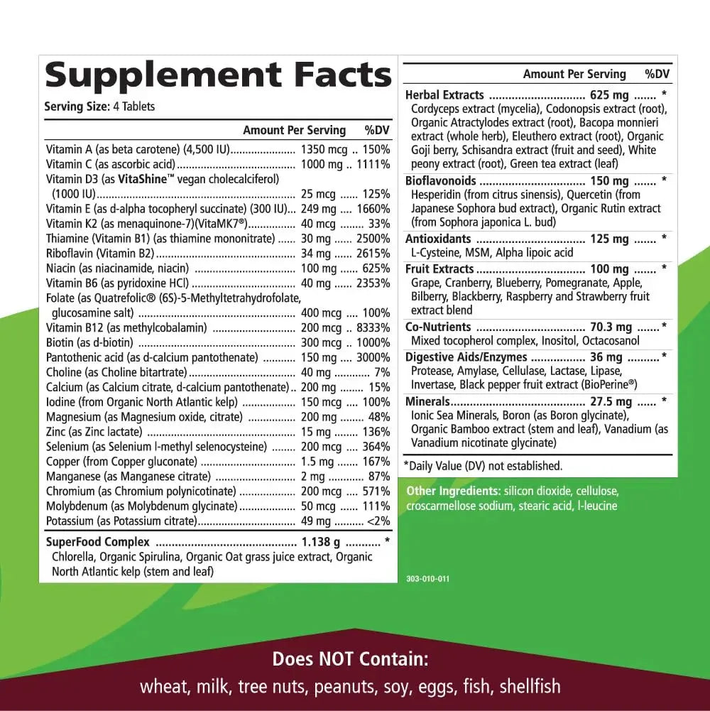 PURE ESSENCE LABS LifeEssence Multivitamin for Women and Men - Natural Herbal Supplement - Vitamin D, Vitamin D3, Vitamin B12 PURE ESSENCE LABS Au supplements