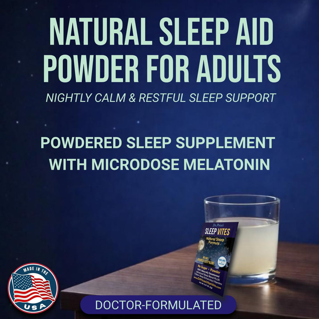 Dr. Price’s Natural Sleep Aid Powder – Berry-Citrus, 30 Packs | Sleep Powder Drink Mix with Magnesium, Microdose Melatonin & Tryptophan | Sleep Support for Adults | Doctor-Formulated, Made in USA Dr. Price's Vitamins Au supplements